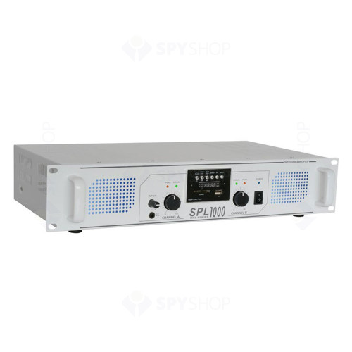 Amplificator profesional cu 2 canale Skytec SPL1000MP3 178.779, USB/SD, 2x500W