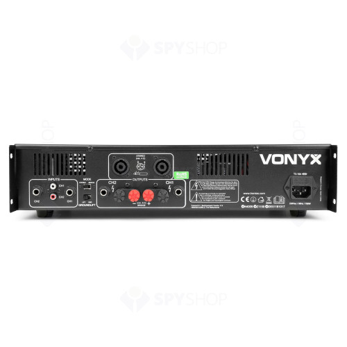 Amplificator profesional cu 2 canale Vonyx VXA-800 172.050, 2x400W, 8 ohm