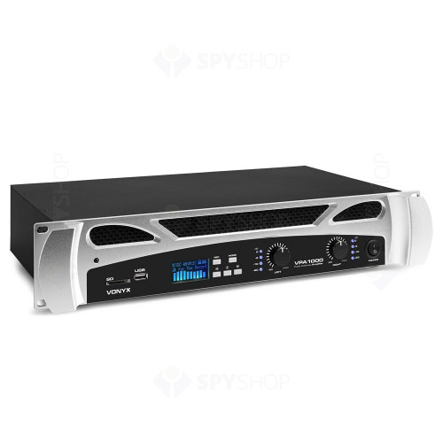 Amplificator profesional Vonyx VPA100 172.098, USB/SD, Bluetooth, MP3, 2x500W, 8 ohm
