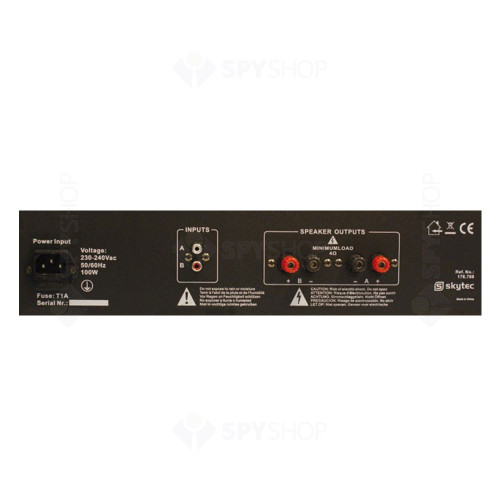 Amplificator semi-profesional pentru DJ Skytec SPL400 178.788, 2x200W RMS