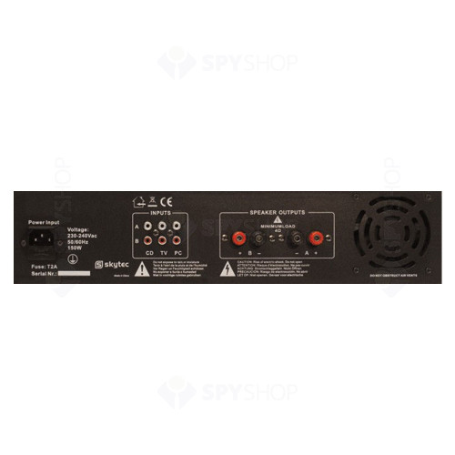 Amplificator semi profesional Skytec SPL2000 178.799, MP3, 2x250W RMS, 4-8 ohm