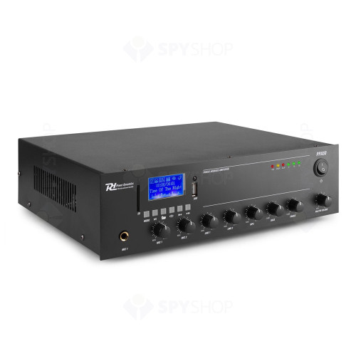 Amplificator sonorizari Power Dybamics PPA50 952.082, USB/SD, Bluetooth, MP3, 50W RMS, 100V/70V/8 ohm