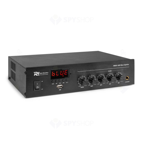 Amplificator sonorizari Power Dynamics PDM25 952.076, USB, Bluetooth, 25W, 100V/4-16ohm, 50-18.000 Hz