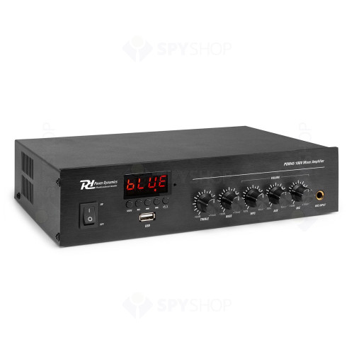 Amplificator sonorizari Power Dynamics PDM45 952.078, USB, Bluetooth, 45W, 100V/4-16ohm, 50-18.000 Hz