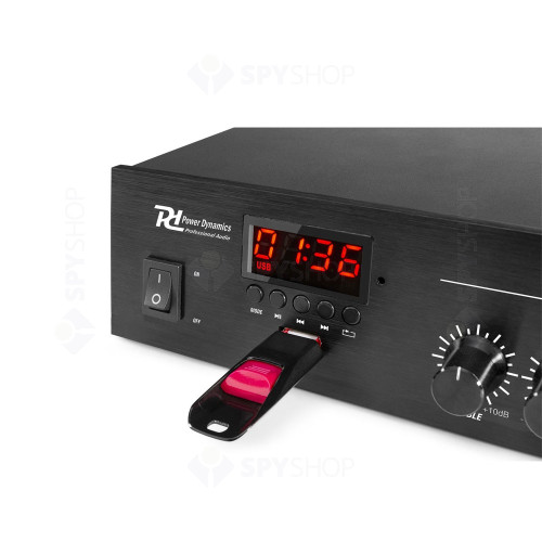 Amplificator sonorizari Power Dynamics PDM45 952.078, USB, Bluetooth, 45W, 100V/4-16ohm, 50-18.000 Hz