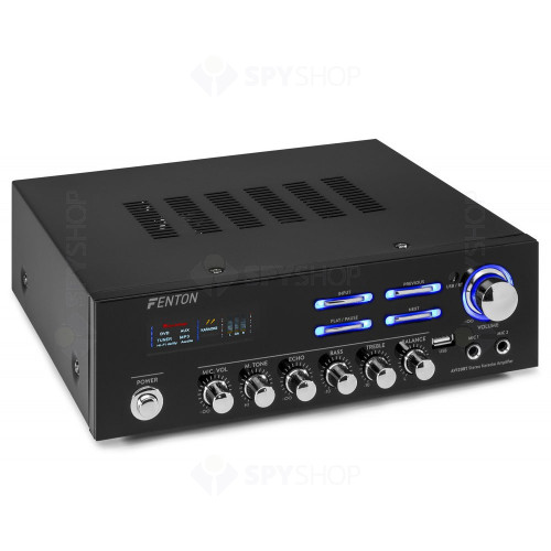 Amplificator stereo HiFi Fenton AV120BT 103.205, USB, Bluetooth, 2x60W RMS, 8 ohm