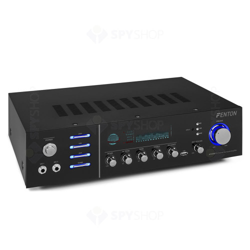 Amplificator Surround Hi-Fi cu 5 canale Fenton AV320BT 103.211, USB, Bluetooth, 2x100W, 8 ohm