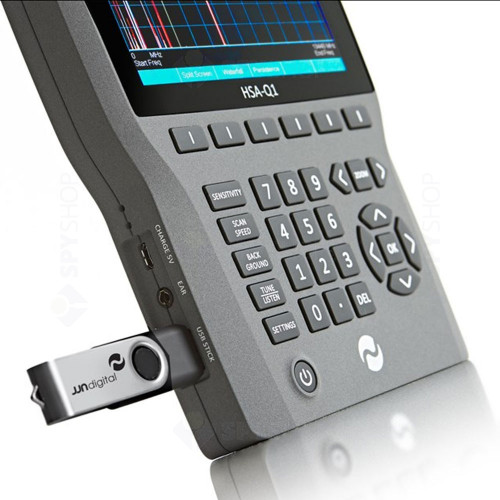 Analizator spectru RF portabil JJN Digital HSA-Q1, 1 MHz - 13.44 GHz, 0.5 secunde, 6 inch