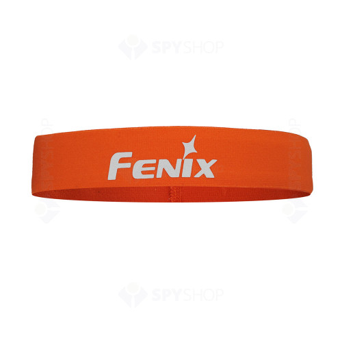 Banda elastica de cap reflectorizanta pentru lanterne Fenix AFH-10, portocaliu