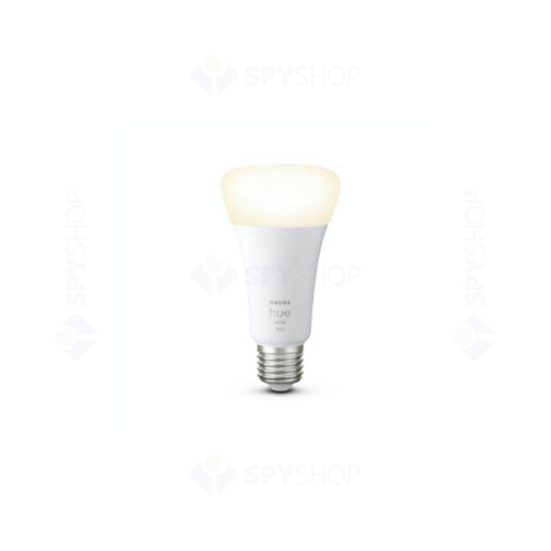 Bec LED inteligent Philips Hue, Bluetooth, E27, 15.5W, 1600 lm, lumina calda 2700K