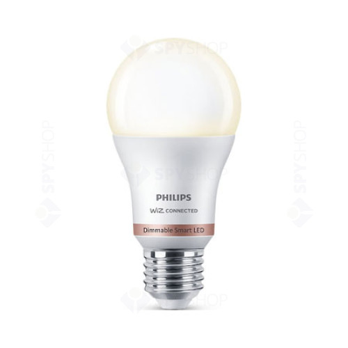 Bec LED inteligent Philips, Dimabil, Wi-Fi, Bluetooth, 8 W, 806 lm, 2700K