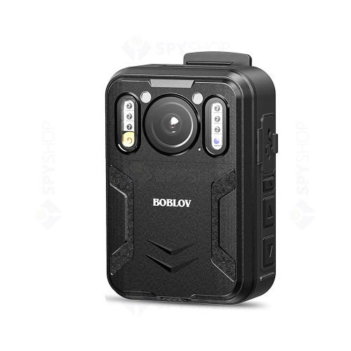 Body camera Boblov B4K2, 4K, night vision, slot card, inregistrare 16 ore, protectie prin parola, 3000 mAh, 36MP