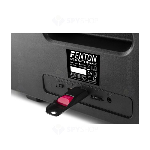 Boxa portabila cu acumulator Fenton SBS82 178.326, Bluetooth/USB/SD, 2x3 inch, 80W, 50-17.000 Hz