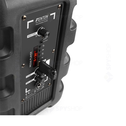 Boxa portabila cu acumulator si microfon Fenton FP8JB 170.084, Bluetooth/USB, 8 inch, 100W, 50-18.000 Hz