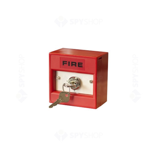 Buton de incendiu conventional cu cheie Hochiki CDX CCP-KS, 2 pozitii, IP24D, ABS rosu