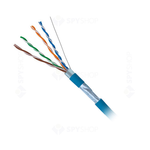 Cablu F/UTP CAT.5E Schrack HSKF424PP5, 4x2xAWG24/1, PVC, Eca, 500 m
