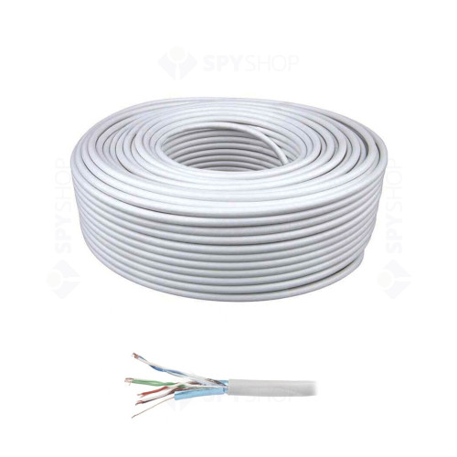 Cablu FTP Cat5E Cupru-Aluminiu FPC-5004E-L/100, ecranat, rola 100 m