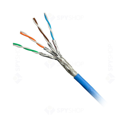 Cablu S/FTP CAT.7 Schrack HSKP423HB5, 4x2xAWG23/1, 1000Mhz, LS0H, Dca, 500 m
