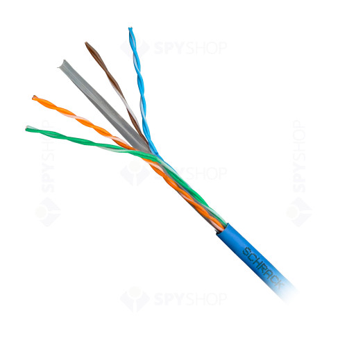 Cablu UTP CAT6 Schrack HSKU423H15, 4x2xAWG23/1, 300MHz, LS0H, Eca, 500 m