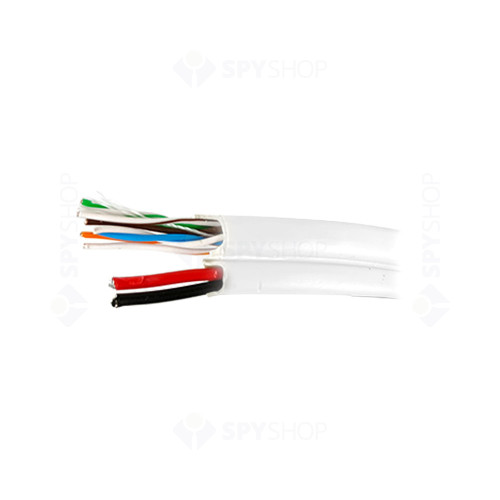 Cablu UTP cu alimentare UTP+2X0.8, cupru, pret - rola 305 m