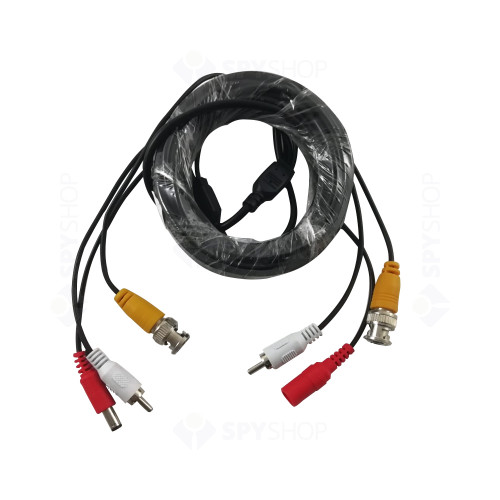 Cablu video mufat SS-AV30AC, 30 m, rca + alimentare