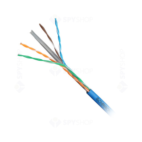 Cablu UTP CAT6 Schrack HSEKU423H4, 4x2xAWG24/1, 300MHz, LS0H, Eca, 305 m