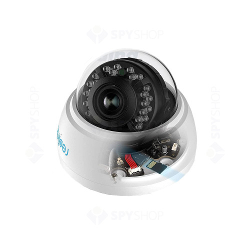 Camera de supraveghere IP Dome Reolink RLC-842A, 8 MP, IR 30 m, 2.7-13.5 mm, motorizat, PoE, zoom 5x, slot card, microfon, PoE