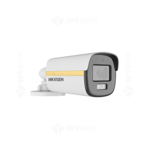 Camera de supraveghere exterior Hikvision ColorVu DS-2CE12DF3T-LFS-2.8mm, 2 MP, 2.8 mm, IR/lumina alba 40 m, microfon 