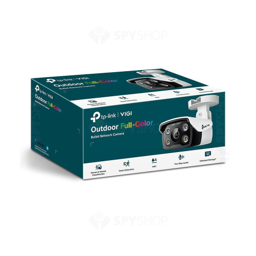 Camera de supraveghere exterior IP Full Color TP-Link VIGI C340(6mm), 4 MP, 6 mm, IR/Lumina alba 30 m, PoE, microfon
