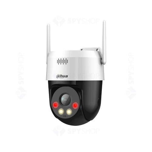 Camera supraveghere wireless IP WiFi cu iluminare duala Dahua Active Detterence P3AE-PV, 3 MP, IR/lumina alba, 4 mm, slot card, vizualizare de pe telefon, auto tracking