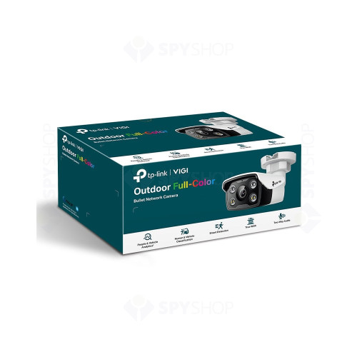 Camera de supraveghere IP TP-Link VIGI C350(4mm), 5 MP, 4 mm, IR/Lumina alba 30 m, slot card, microfon, PoE