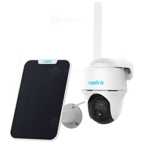 RESIGILAT - Camera de supraveghere GSM 4G Speed Dome PT Reolink Starlight Go PT, 2 MP, microfon, slot card + panou solar