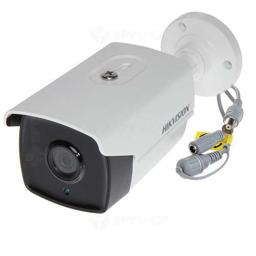 Sistem supraveghere exterior basic Hikvision Turbo HD Ultra Low Light HK-4EXT60M-2MP, 4 camere, 2 MP, IR 60 m, 2.8 mm, audio prin coaxial