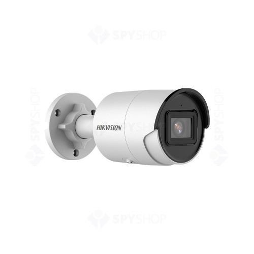 Camera supraveghere exterior IP Hikvision AcuSense DS-2CD2083G2-IU, 8MP, IR 40 m, 4 mm, slot card, microfon, PoE