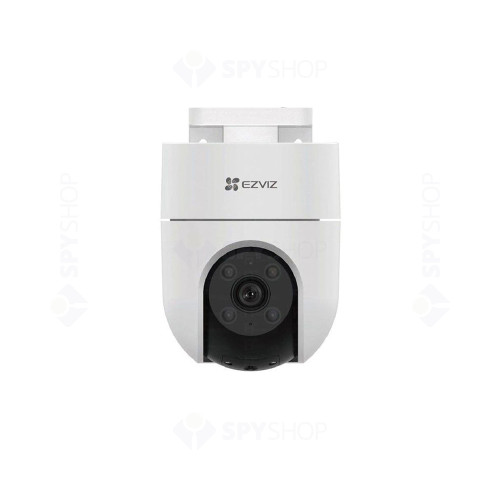 Camera supraveghere wireless IP WiFi PT Ezviz Full color H8C 2MP, IR/lumina alba 30 m, 4 mm, slot card, microfon, detectare miscare