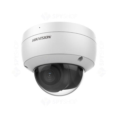 Camera supraveghere de interior IP Dome Hikvision Acusense DS-2CD2123G2-IU(2.8MM)(D), 2MP, IR 30 m, 2.8 mm, slot card, microfon, PoE