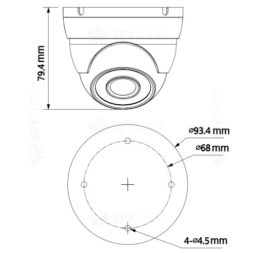 Sistem supraveghere interior basic Dahua WizSense DH-M4INT30IR-8MP, 4 camere, 8 MP, IR 30 m, 2.8 mm, PoS, IoT