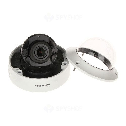 Camera supraveghere IP Dome Hikvision AcuSense DS-2CD2726G2T-IZS, 2 MP, IR 40 m, 2.8 - 12 mm, motorizat, slot card, PoE