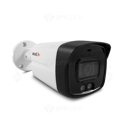 RESIGILAT - Camera supraveghere exterior Acvil Pro Full Color ACV-FC40-5MP 2.0, 5 MP, lumina alba 40 m, 3.6 mm, microfon, PoC
