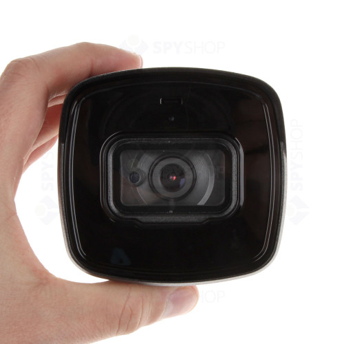 Camera supraveghere exterior Dahua HAC-HFW1200TL-A, 2 MP, IR 80 m, 3.6 mm, microfon + alimentator cadou
