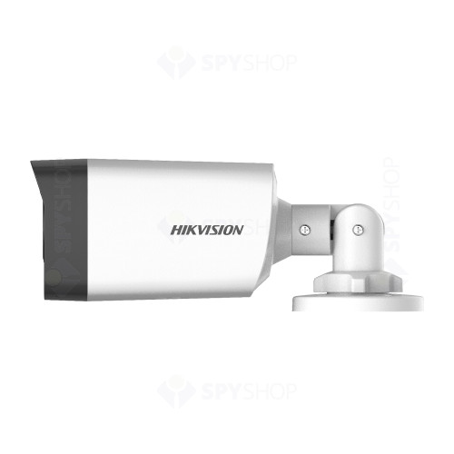 Kit Camera supraveghere exterior Hikvision DS-2CE17D0T-IT5F, 2 MP, IR 80 m, 3.6 mm + alimentator