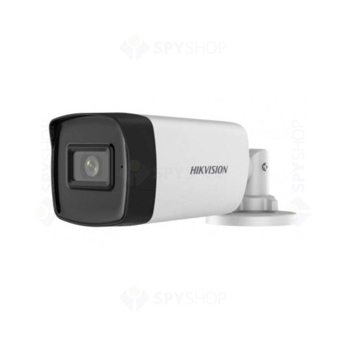 Camera supraveghere exterior Hikvision DS-2CE17H0T-IT3FS, 5 MP, 2.8 mm, IR 40 m, audio prin coaxial, microfon