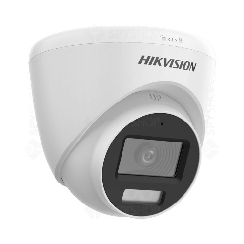 Camera supraveghere Dome Hikvision Smart Hybrid Light Turret DS-2CE78K0T-LFS, 5 MP, IR 40 m, lumina alba 20 m, 2.8 mm