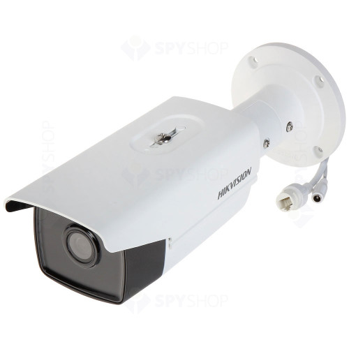 Camera supraveghere exterior IP Hikvision AcuSense DS-2CD2T43G2-4I, 4 MP, IR 80 m, 4 mm, slot card, PoE