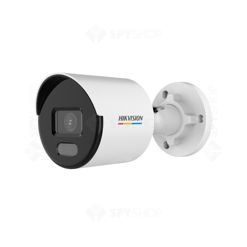 Camera supraveghere exterior IP Hikvision Full Color DS-2CD1047G0-L-28C, 4 MP, distanta lumina alba 30 m, 2.8 mm, PoE