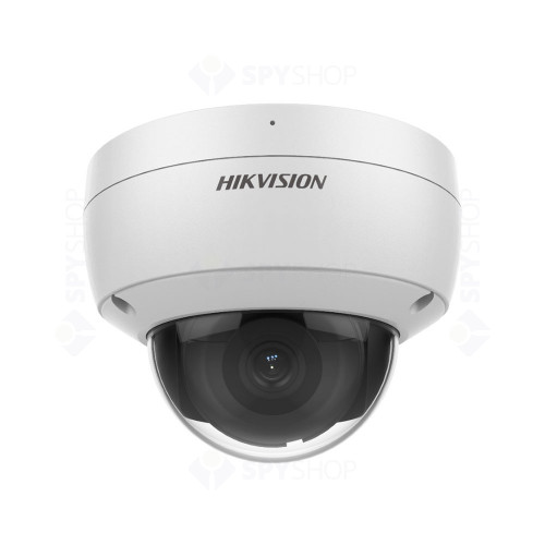Camera supraveghere IP Dome Hikvision AcuSense DarkFighter DS-2CD2186G2-ISU, 8 MP, IR 30 m, 2.8 mm, microfon, slot card, PoE