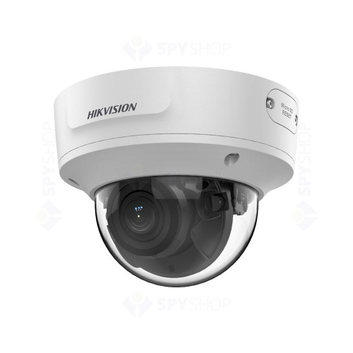 Camera supraveghere IP Dome Hikvision AcuSense DarkFighter DS-2CD2746G2T-IZS, 4 MP, IR 40 m, 2.8-12 mm, slot card, PoE