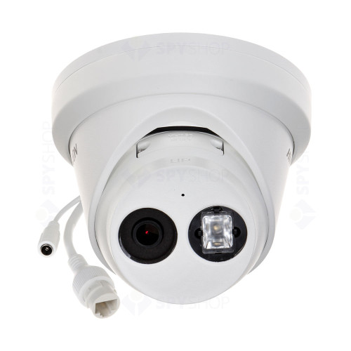Camera supraveghere IP Dome Hikvision AcuSense DS-2CD2343G2-IU-28, 4 MP, IR 30 m, 2.8 mm, microfon, slot card, PoE