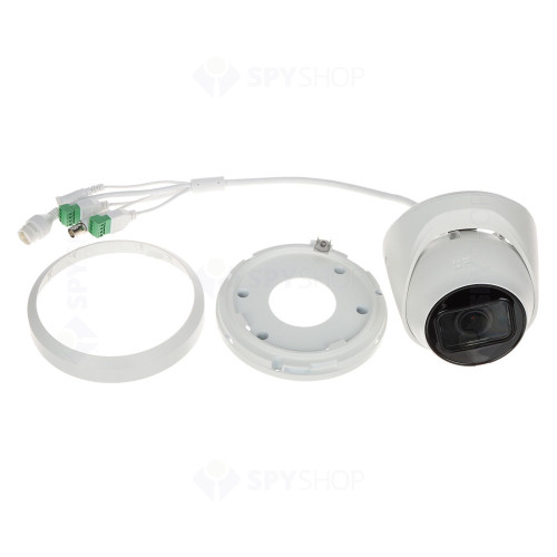 Camera supraveghere IP Dome Hikvision AcuSense DS-2CD2H43G2-IZS, 4 MP, IR 40 m, 2.8 - 12 mm, motorizat, slot card, PoE
