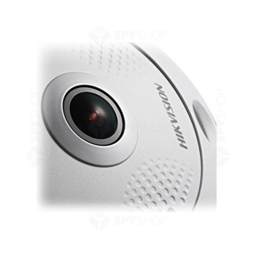 Camera supraveghere IP Dome Hikvision Fisheye DS-2CD6365G0E-IVS, 6 MP, IR 15 m, 1.27 mm, microfon